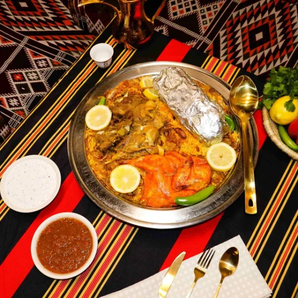 سدر مشكل مندي لحم, مندي دجاج وحنيذ| Mixed Dishes of Haneeth , Mandi Lamb and Mandi Chicken